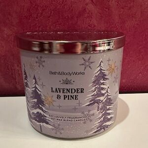 Bath & Body Works Lavender & Pine Candle - Lavender and Silver